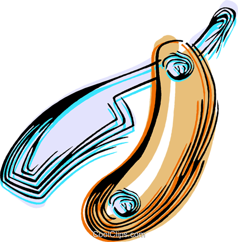 Straight Razor Royalty Free Vector Clip Art Illustration (472x480), Png Download