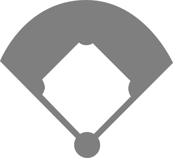 Png Library Stock Clip Art At Clker Com Vector Online - Black And White Baseball Field Clipart (600x549), Png Download