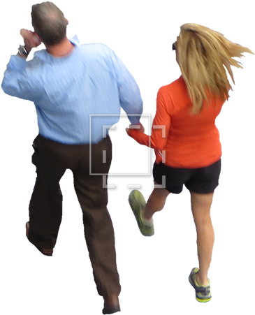 Couple Walking - People Png From Top (450x450), Png Download