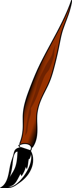 Chinese Paint Brush Clipart Png (229x600), Png Download