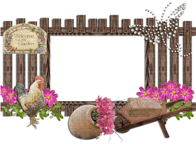 Kaz Creations Deco Flowers Garden Frame - Picmix (400x400), Png Download