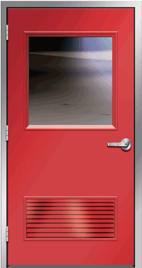 Metal Door Png - Red Metal Door (360x386), Png Download