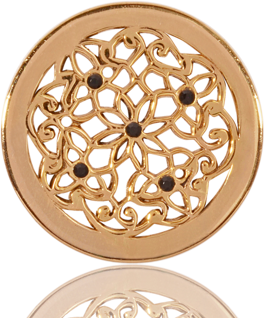 More Views - Nikki Lissoni Flower Bed Gold Plated Small Coin (1200x1200), Png Download