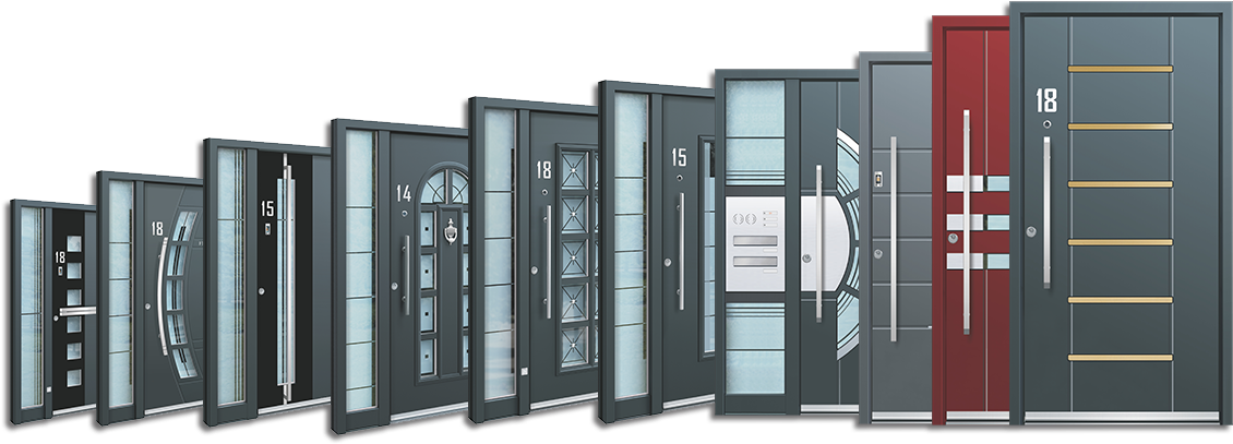 Doors - Aluminium Front Doors Prices (1208x426), Png Download