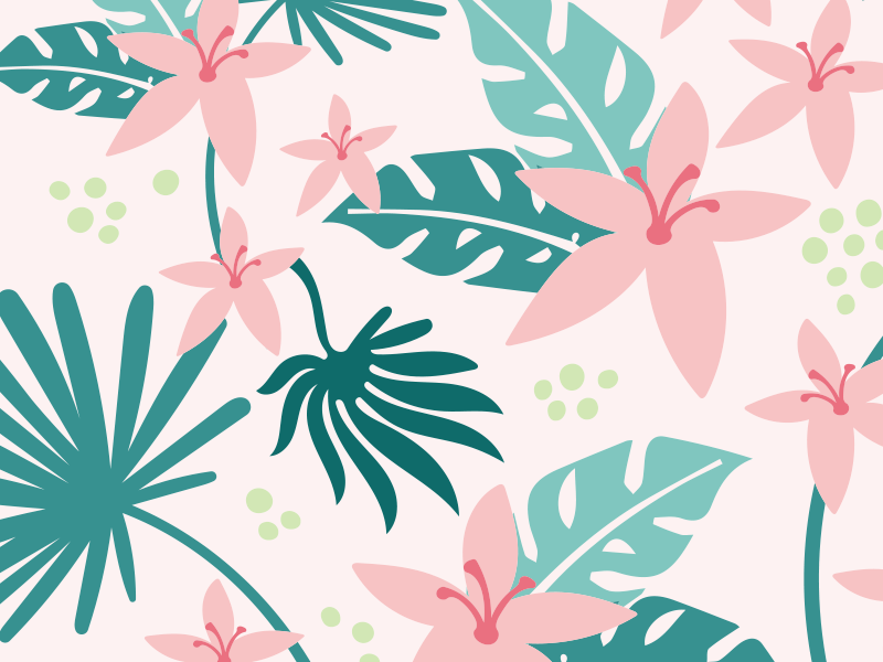 123 Tropicalpattern - Dribbble (800x600), Png Download