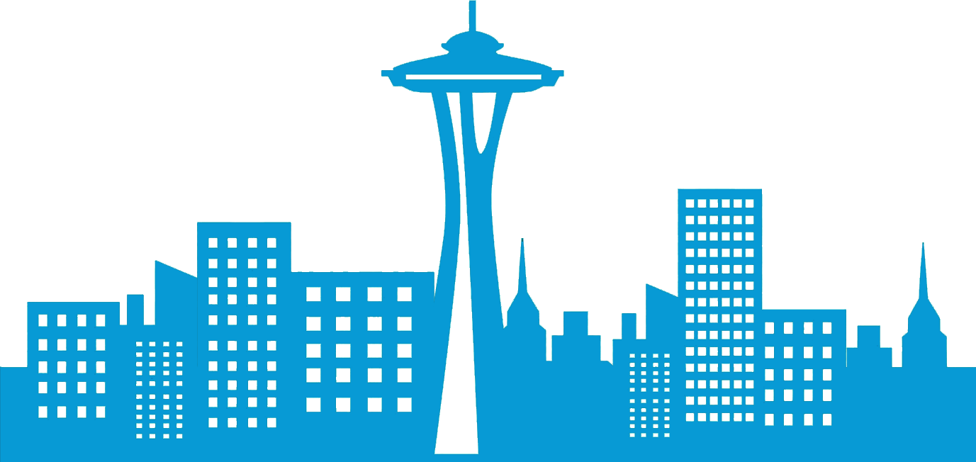 Space Needle Iwcre Blue • Seattle Commercial Property - Commercial Real Estate Clip Art Png (1377x652), Png Download