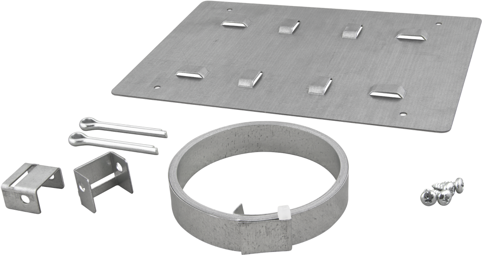 Pole Mount Bracket Ozb2 - Opaska Zaciskowa Ozb2 Z Blachą Montażową (1000x548), Png Download
