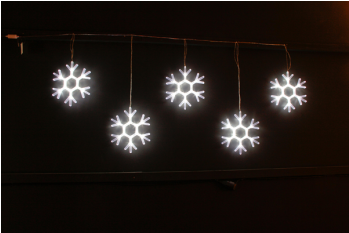 Cortina 5 Copos De Nieve Interior Globall - Copos De Nieve Luces (348x348), Png Download