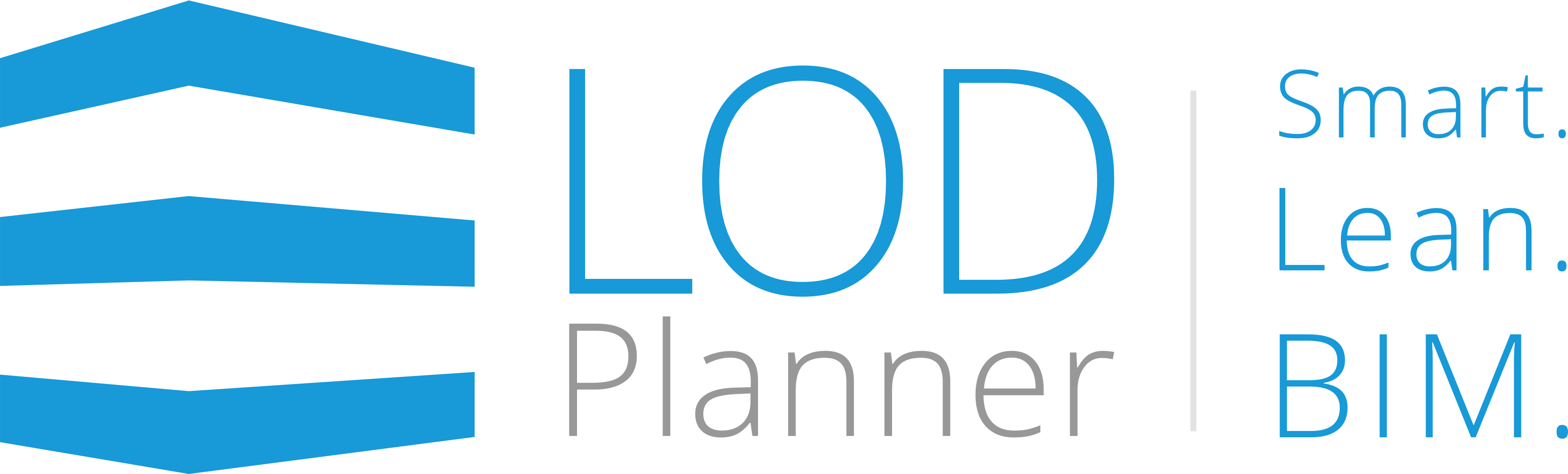 Lod Planner Logo Smart Lean Bim Large - Graphic Design (3500x1059), Png Download