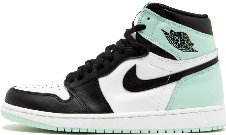 Air Jordan 1 Retro "igloo" - Air Jordan 1 Mint Green (1000x600), Png Download