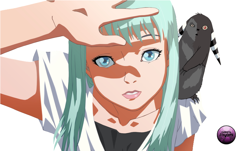 Cute Anime Girl Render Photo - Wonderful Days Anime Movie (800x500), Png Download