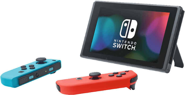 Nintendo Switch Neon Rot/neon Blau - Nintendo Switch 2 Player (786x587), Png Download