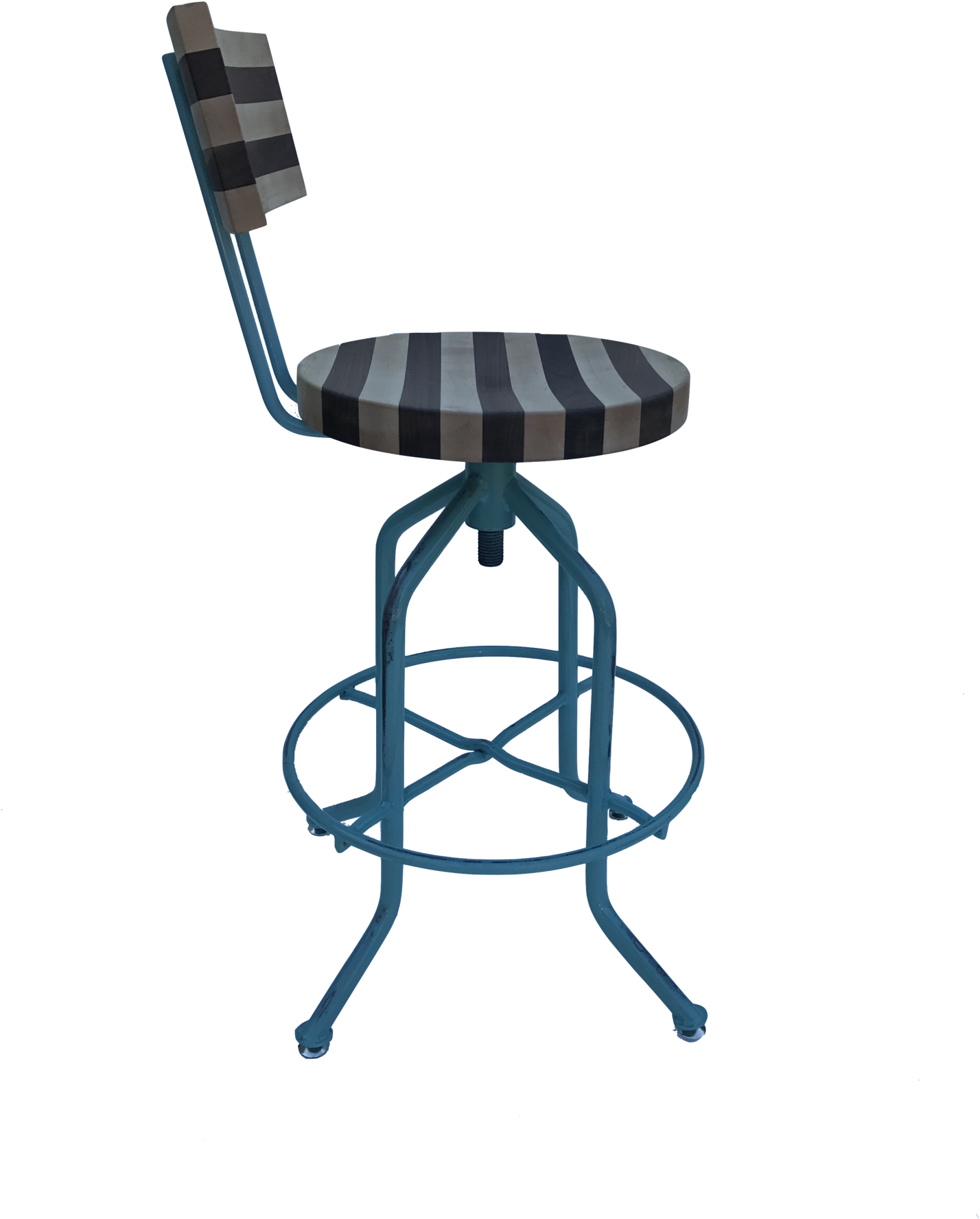 Contemporary Wood And Steel Stool, Commercial Stool, - Windsor Chair (1536x2048), Png Download