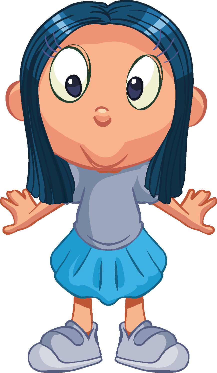 Cartoon Children - Cartoon (867x1491), Png Download