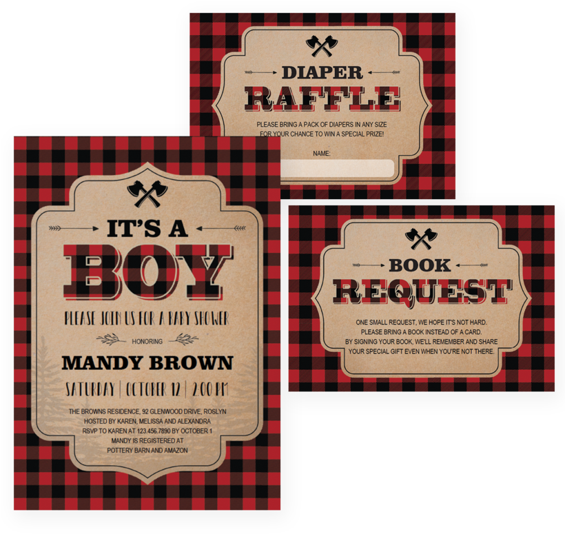 Plaid Clipart Lumberjack Baby - Baby Shower (819x1024), Png Download