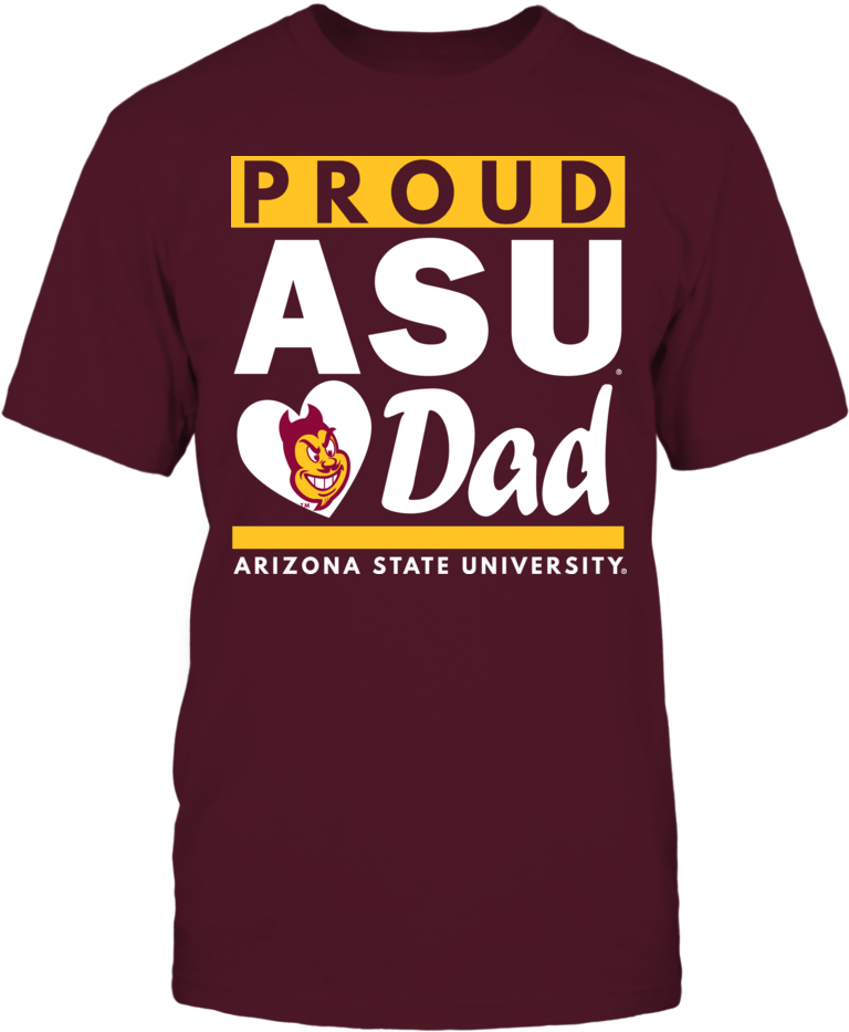 Arizona State University Proud Dad T-shirt, Proud Asu - Active Shirt (1000x1000), Png Download