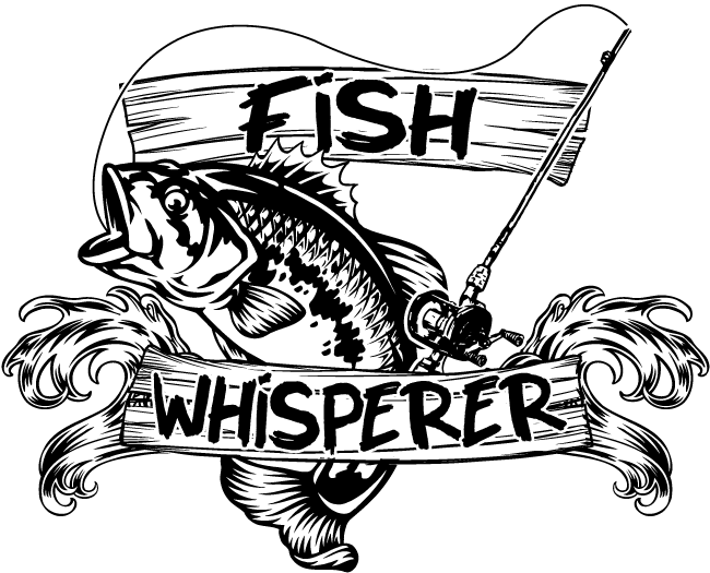 Fish Whisperer Fishing Humor Funny Rod Lures Boat Fisherman - Illustration (741x726), Png Download