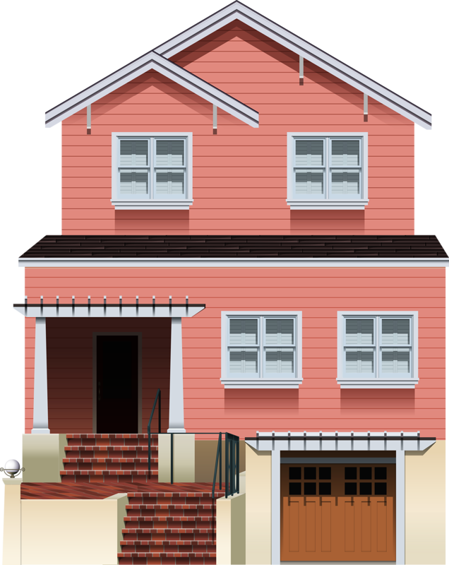 Фотки House Clipart, Cute House, Pink Houses, Cottage - Big House Clipart (636x800), Png Download