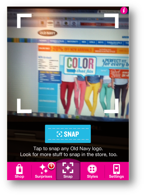 Old Navy Shoppers Were Encouraged To Download A Mobile - Online Advertising (514x692), Png Download