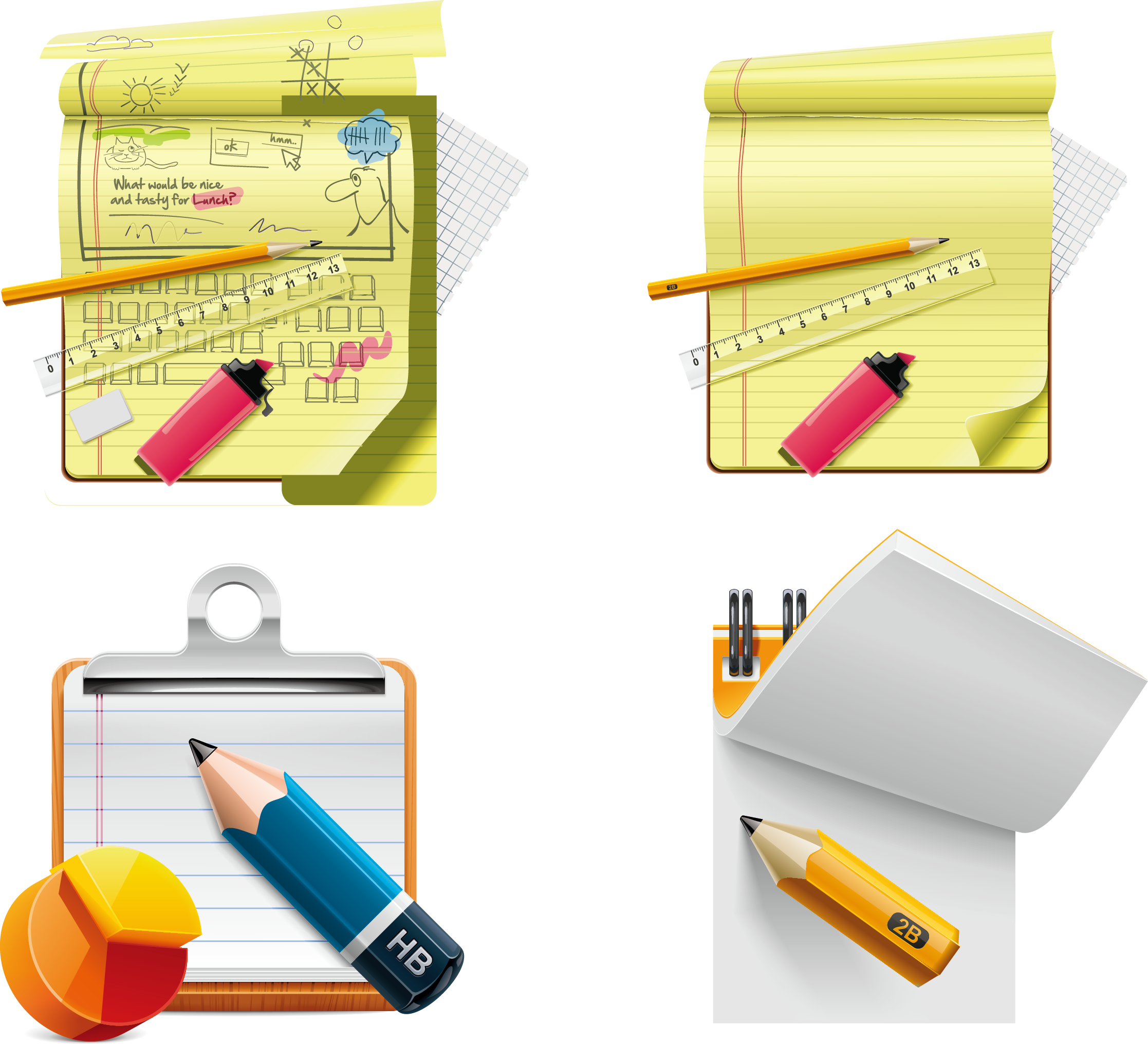 Stock Photography Pencil Royalty-free Icon - Dibujo De Bloc De Notas (2234x2032), Png Download