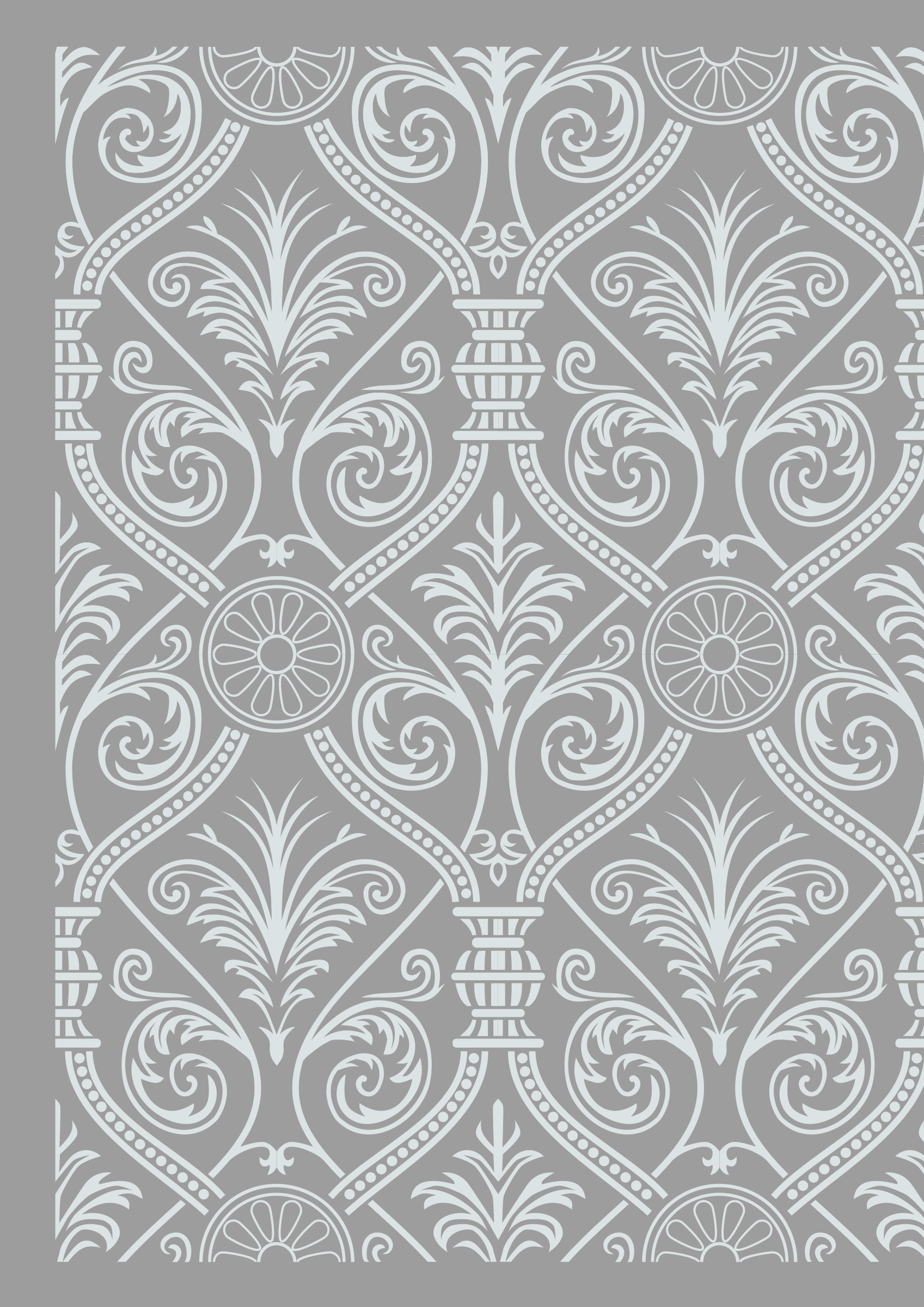 Clipart Ornament Big Image Png - Dark Damask (1697x2400), Png Download