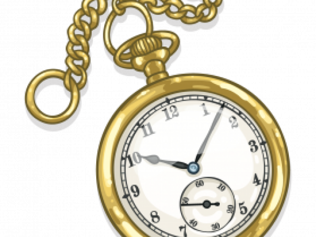 Gold Pocket Watch Transparent (640x480), Png Download