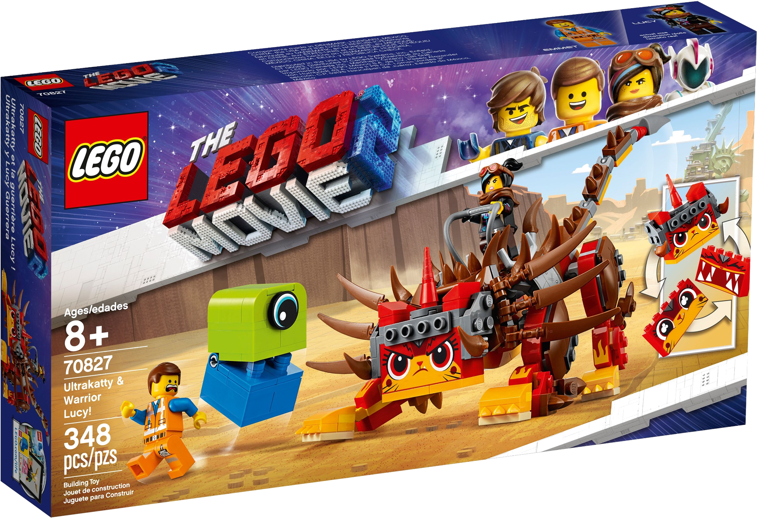 70827 Ultrakatty & Warrior Lucy - Lego Movie 2 Ultrakatty And Warrior Lucy (2433x1667), Png Download