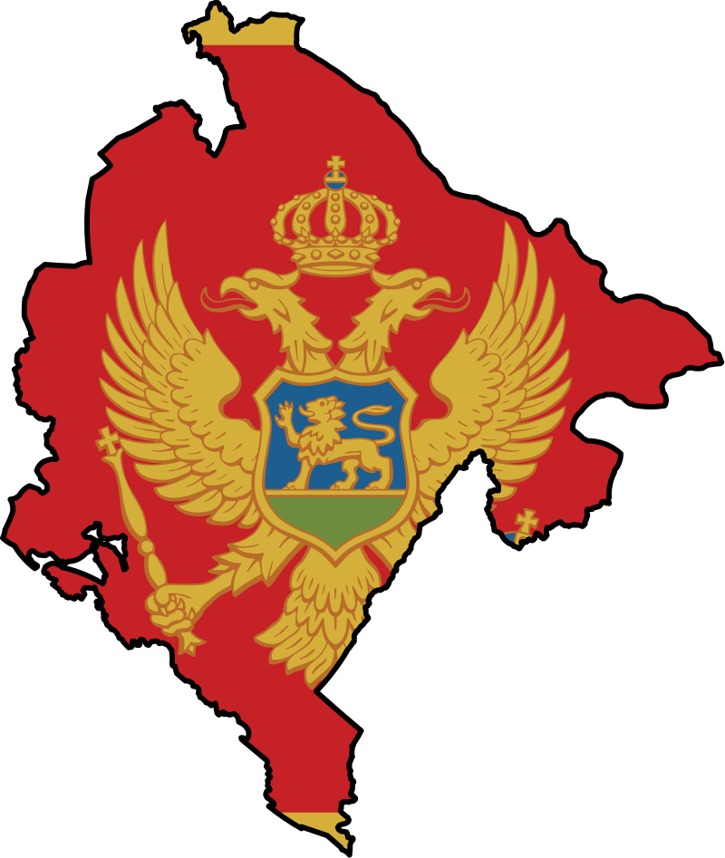 Trial Member - Egypt - Montenegro Flag Map Png (800x947), Png Download