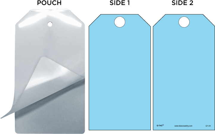 Blue Self-laminating Safety Tag Kit - Diagram (745x474), Png Download