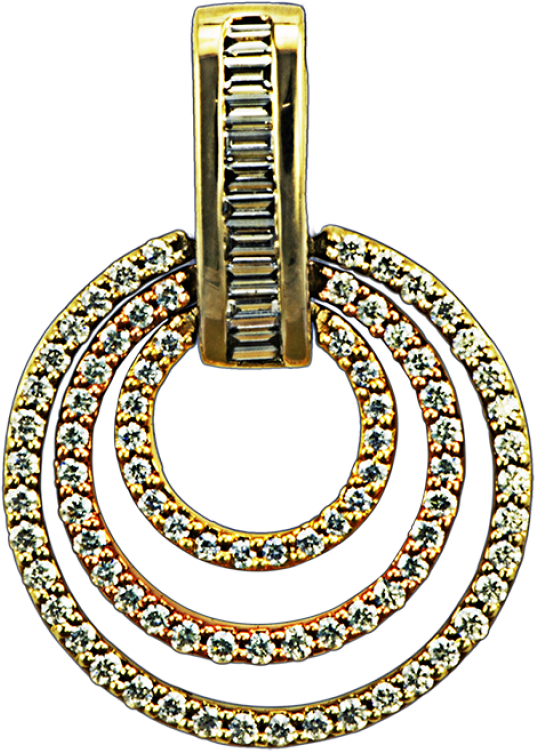 Modern Diamond Pendant - Circle (800x800), Png Download