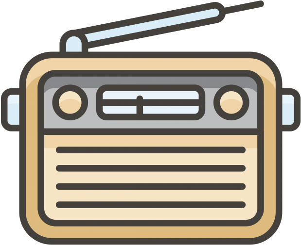 Radio Emoji Icon - Retro Radio Png Icon (866x650), Png Download