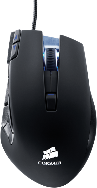 01-m95 Black Top Lit - Corsair マウス (443x800), Png Download