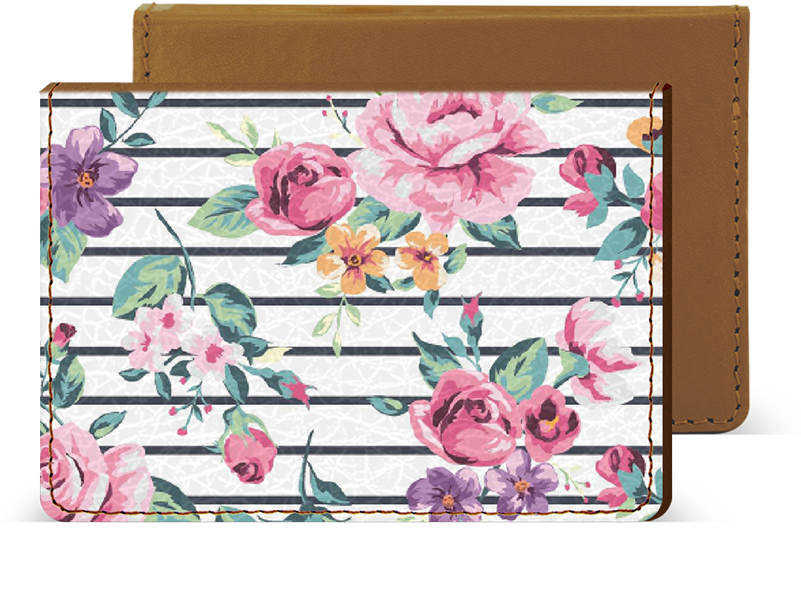 Pink Bloom Streak Credit Card Wallet - Macbook (800x800), Png Download