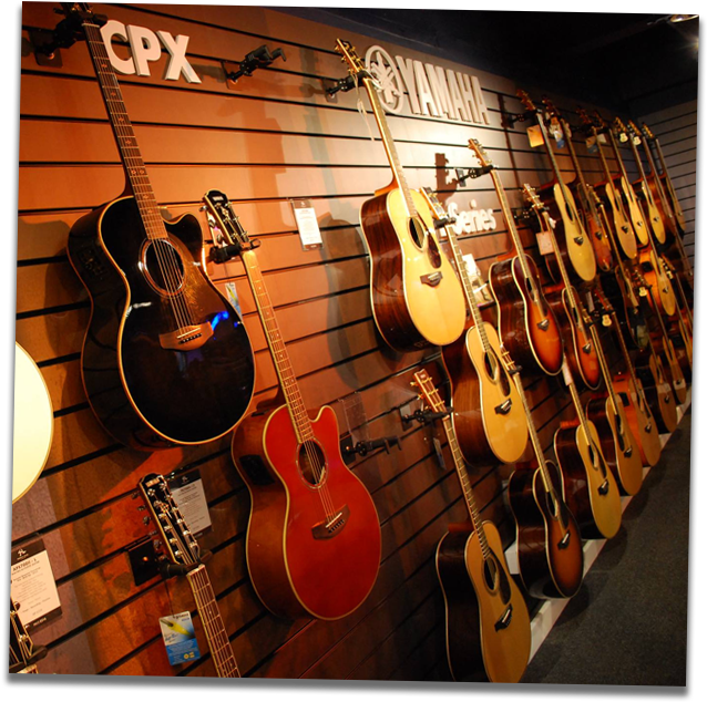 Guitars At Yamaha Music London - Indian Musical Instruments (706x678), Png Download