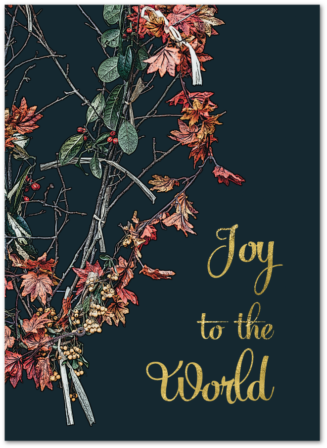 Foliage Red & Green Holiday Greeting Card - Person Your Dog Thinks You (1000x1333), Png Download