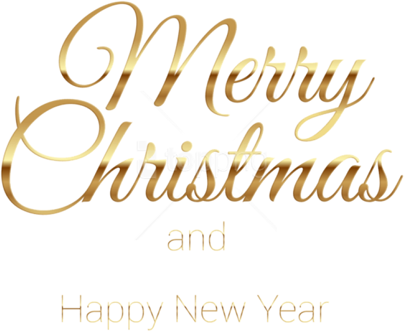 Free Png Merry Christmas Gold Png - Transparent Merry Christmas Png (850x695), Png Download