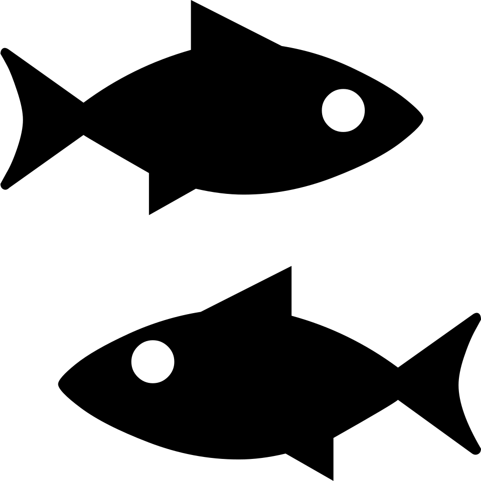 Png File Svg - Silhouette Fishes (981x980), Png Download