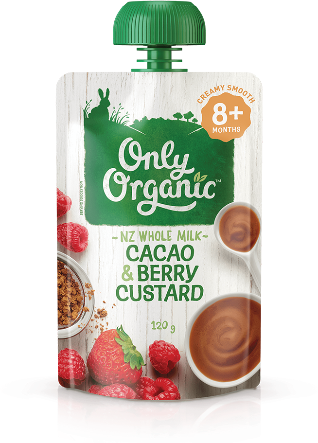 Cacao & Berry Custard - Only Organic Baby Food Pouches (1000x1000), Png Download