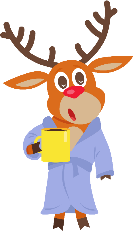 Make Sure To Follow Us On Facebook For Any Updates - Reindeer Coffee Cartoon (462x800), Png Download