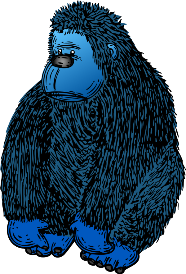 Free Gorilla Clip, Download Free Clip Art, Free Clip - Gorilla Clip Art (600x882), Png Download