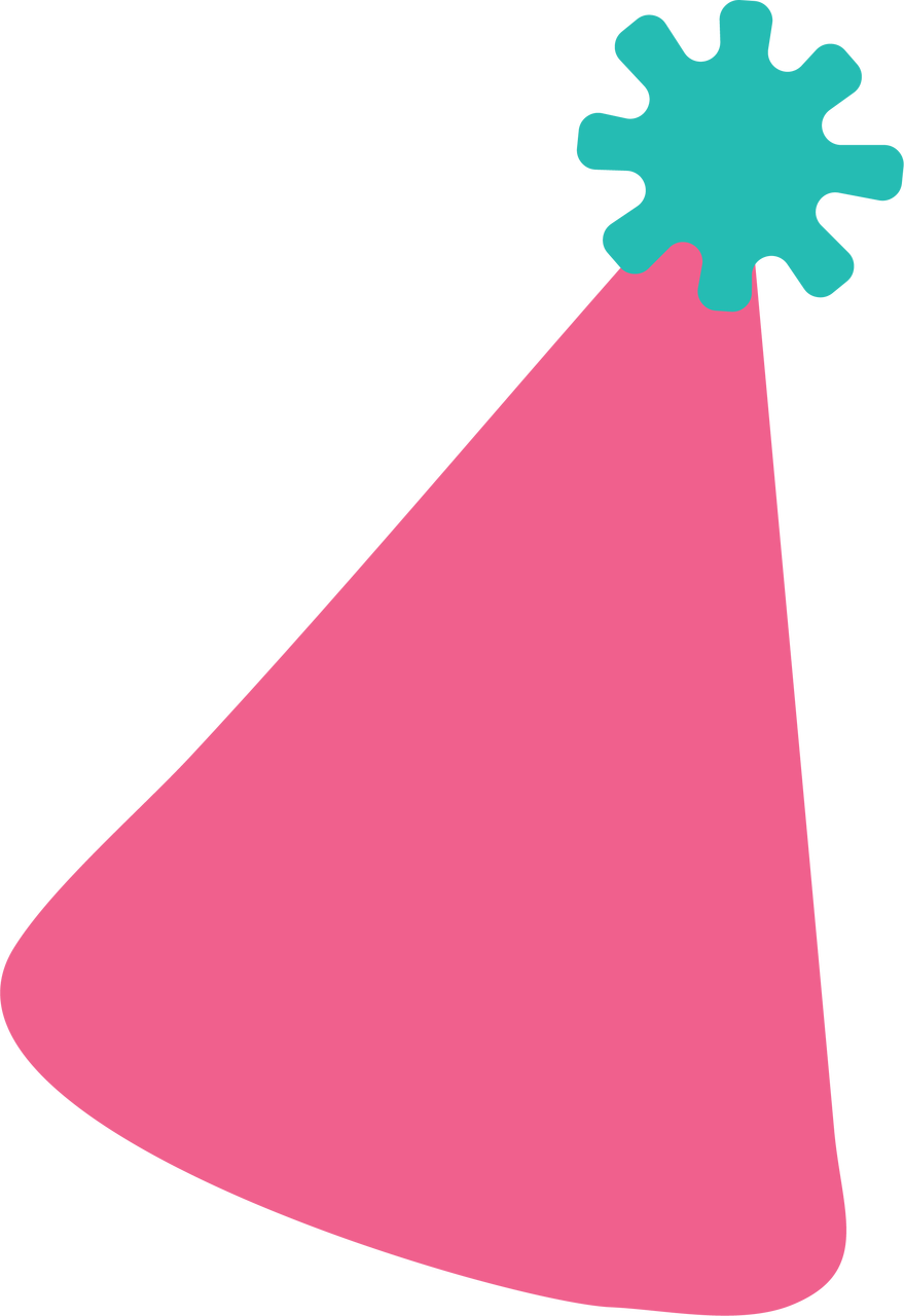 879 X 1280 3 0 - Party Hat Svg (879x1280), Png Download