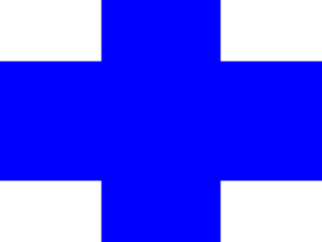 Dark Clipart Blue Cross - Illustration (640x480), Png Download