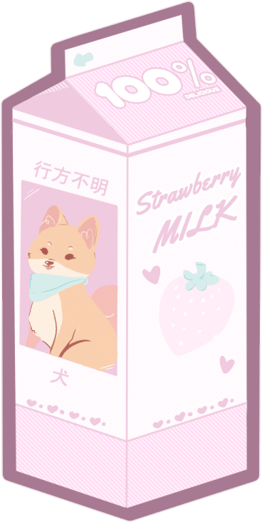 Pink Girls Kawaii Cute Tumblr Dreams Milk Cookie Girls - Box (438x750), Png Download