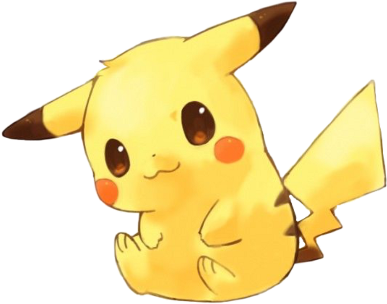 #pikachu #pokemon #cute #animal #cool #yellow #pika - Pikachu Kawai (1024x1024), Png Download