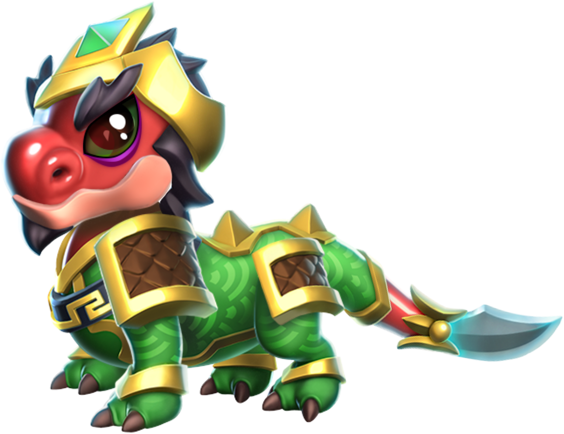 Guan Di Dragon Baby - Cartoon (1118x860), Png Download