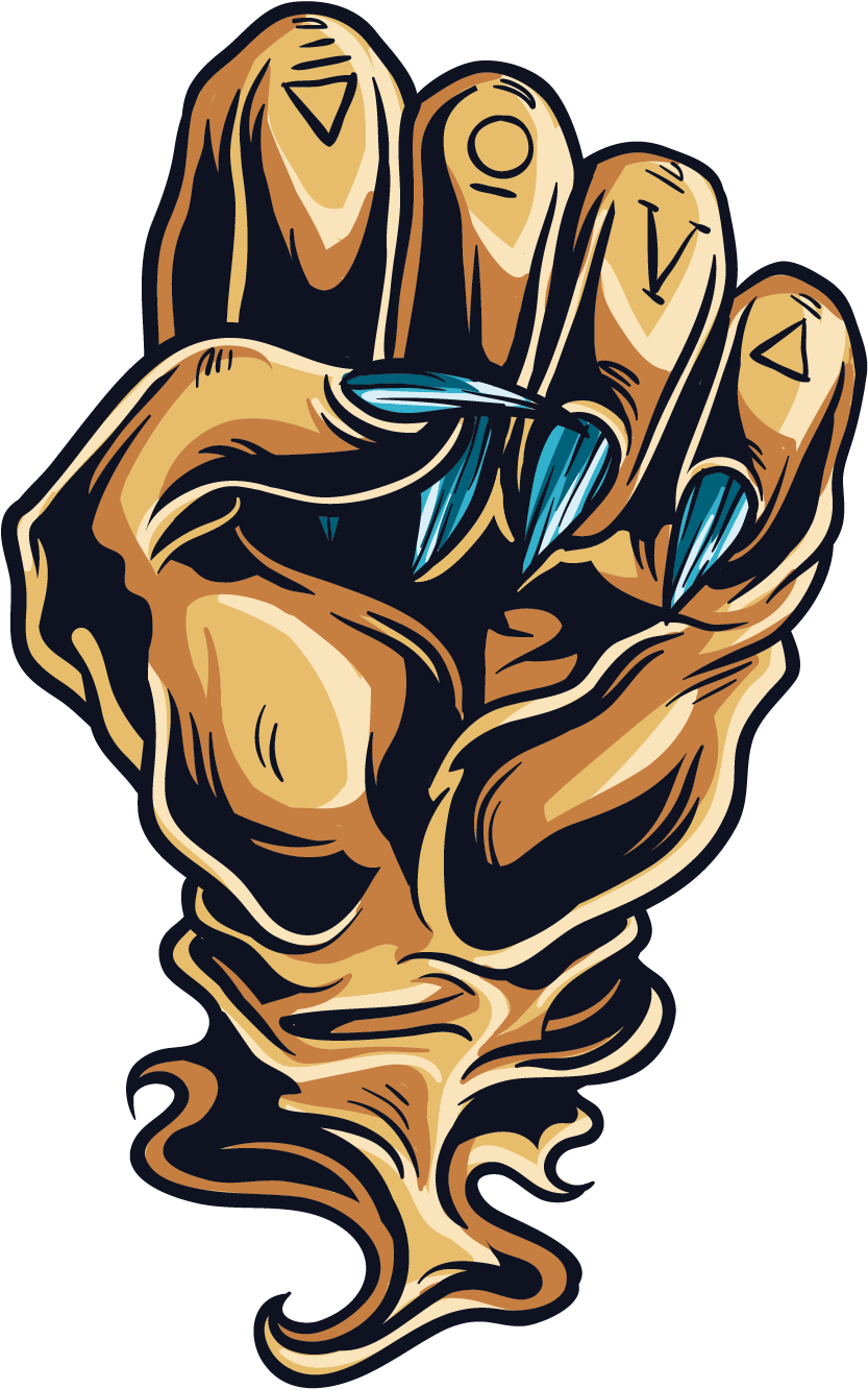 Devil Gesture Hand Download Hd Png Clipart - Devil Hand Art (1419x1419), Png Download