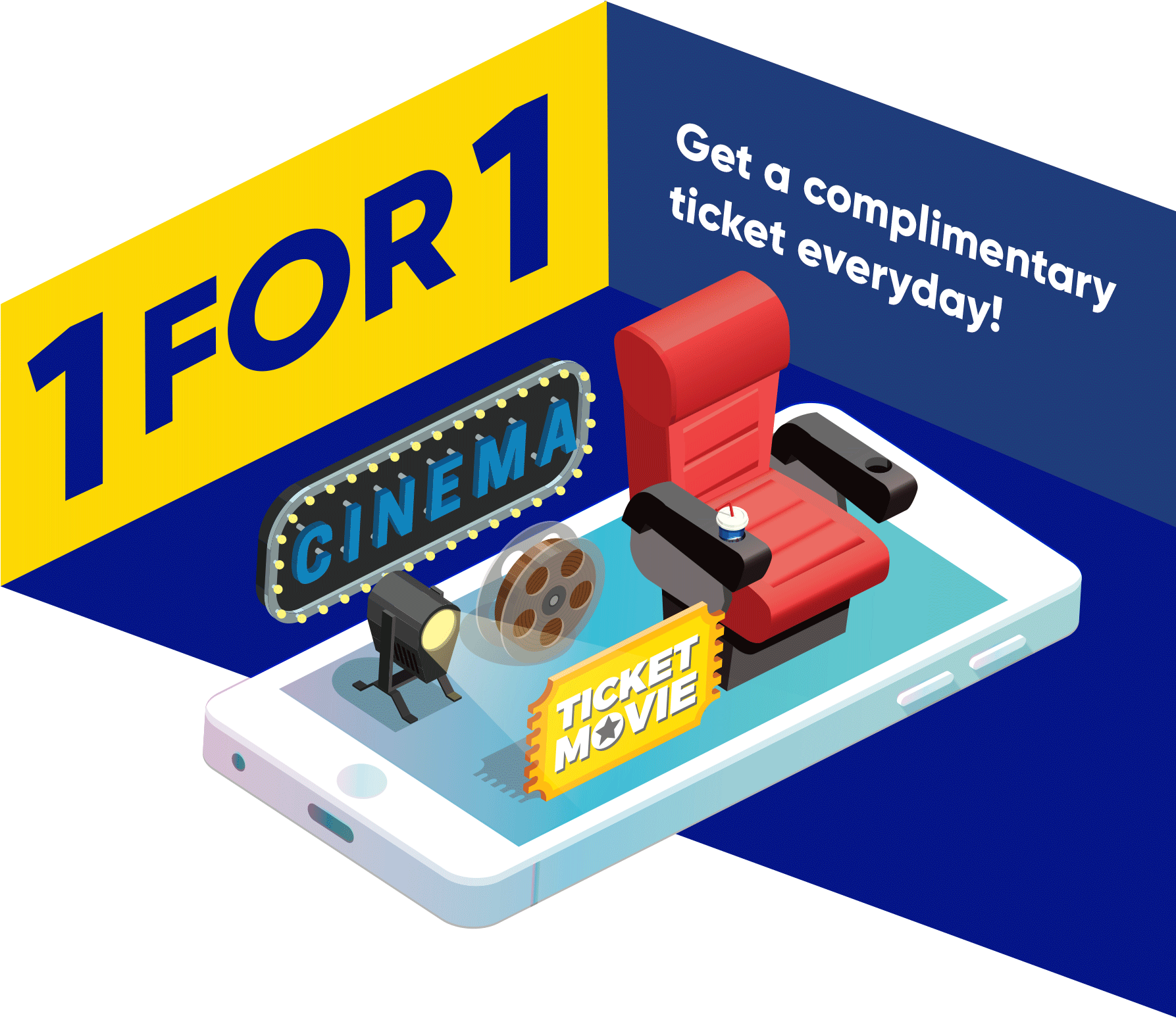 Buy One Free One Tgv Cinemas Movie Ticket With Touch - Indoor Games And Sports (1786x1836), Png Download