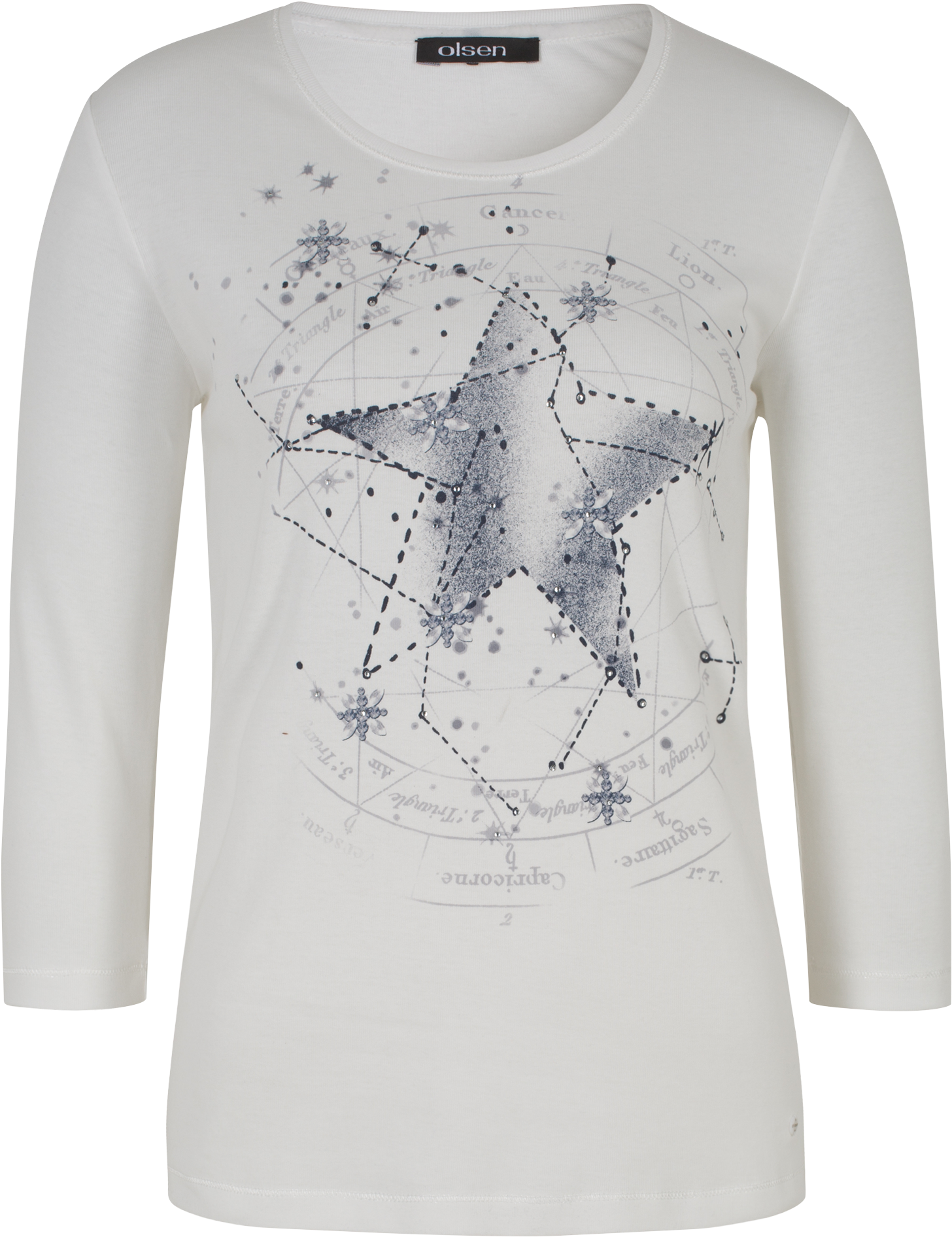 T-shirt Stars And Zodiac Sign - Long-sleeved T-shirt (1652x1990), Png Download