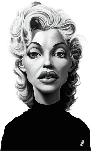 452 X 700 4 - Caricature Marilyn Monroe (452x700), Png Download