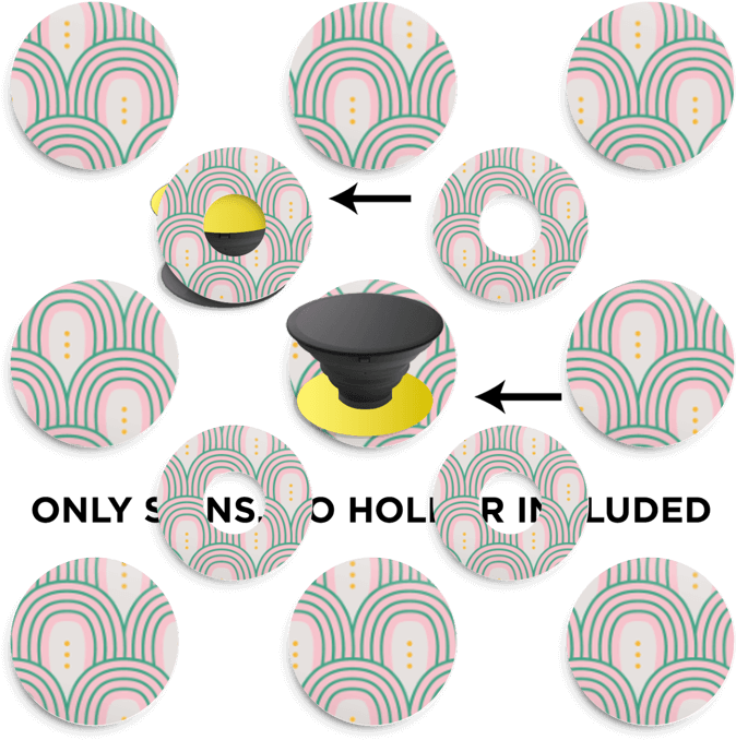 Art Deco Skin Phone Holder (800x800), Png Download